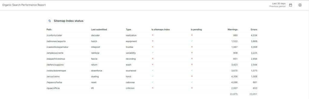 Organic Search Performance Report Swydo 1