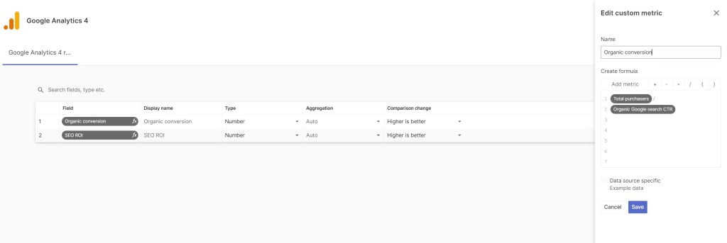 create custom metrics