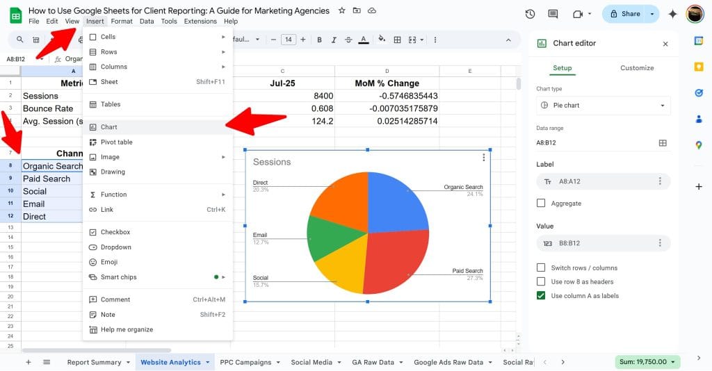 How to Use Google Sheets for Client Reporting A Guide for Marketing Agencies Google Sheets 01 30 2025 09 03 AM