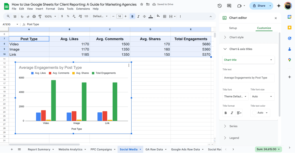 How to Use Google Sheets for Client Reporting A Guide for Marketing Agencies Google Sheets 01 30 2025 09 19 AM