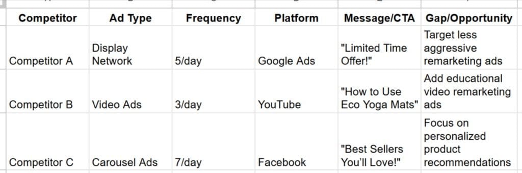 Monitor Competitors Remarketing Strategies