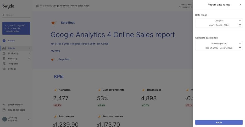 Google Analytics 4 Online Sales report 02 04 2025 09 39 AM