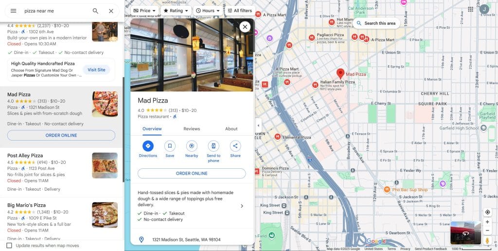 Mad Pizza Google Maps 02 12 2025 10 14 AM